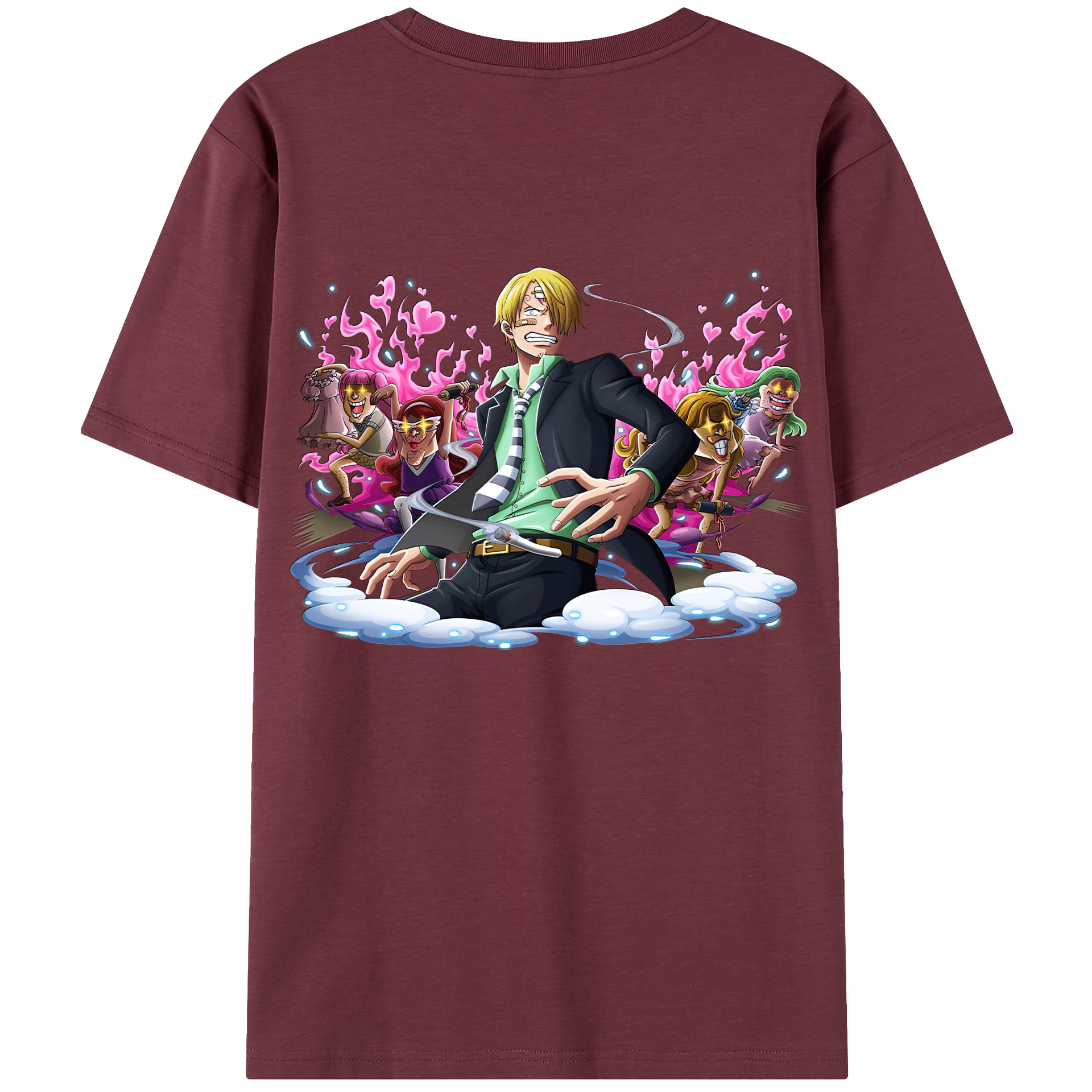 ワンピース サンジ ONE PIECE Sanji 綿100％半袖Tシャツ（背面プリント）